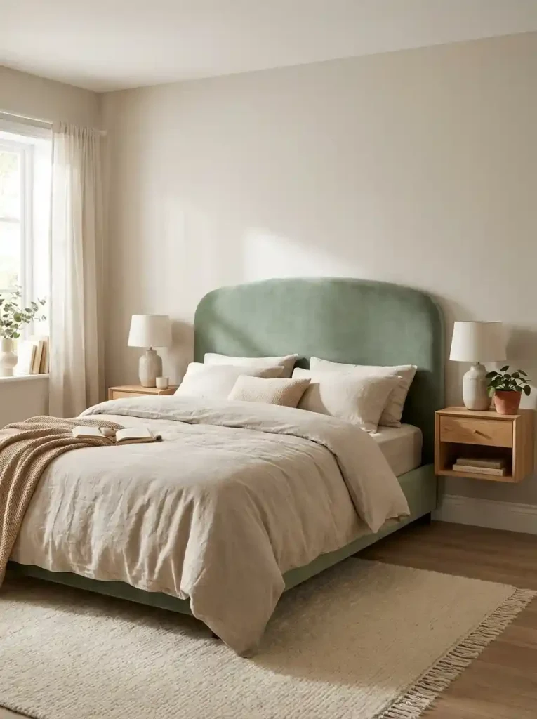 Sage Velvet Headboard