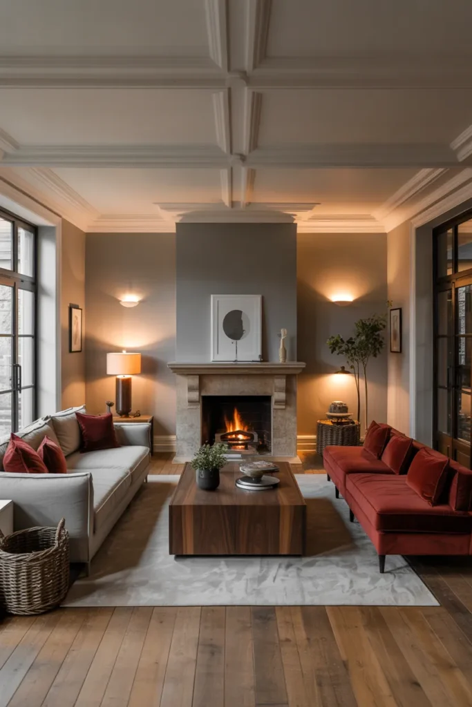 Stone Fireplace Feature