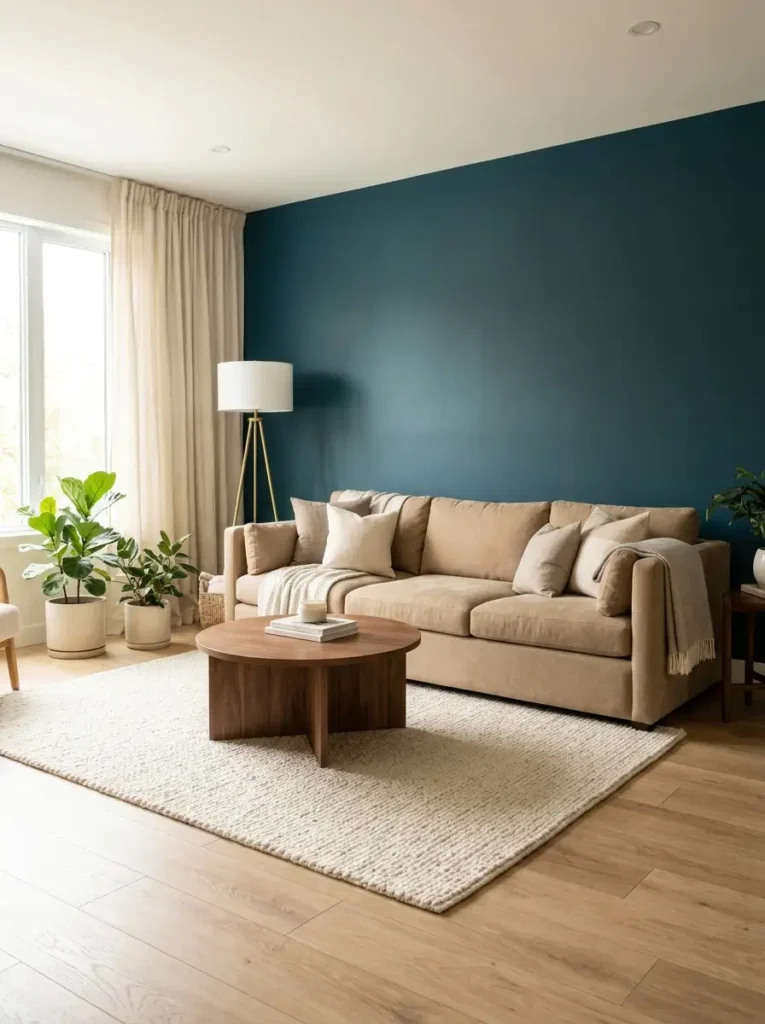 Teal Accent Wall