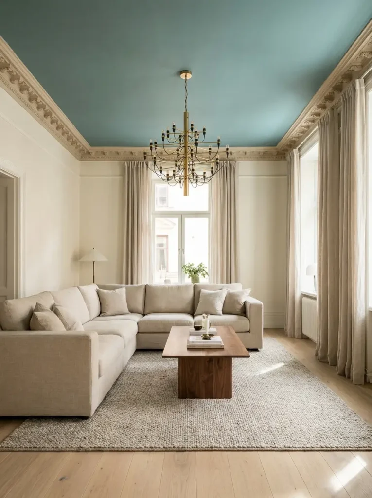 Teal Ceiling Detail