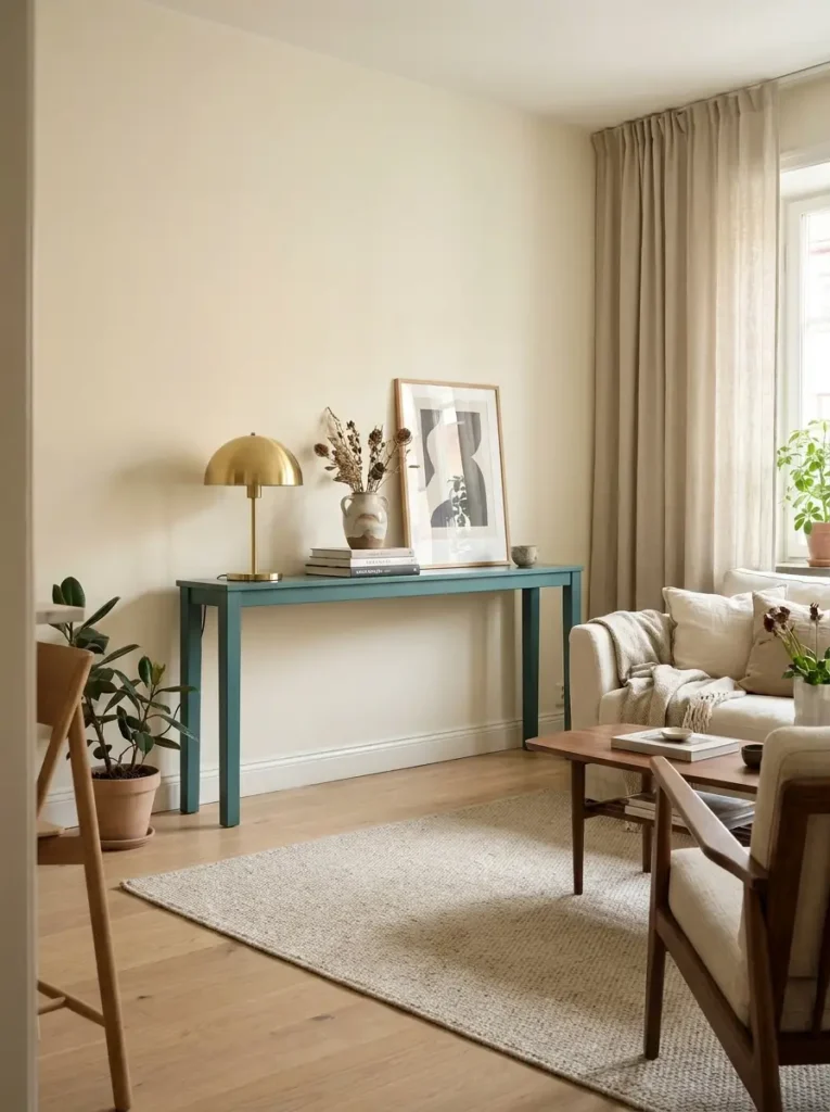 Teal Console Table
