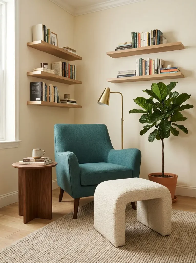 Teal Reading Corner