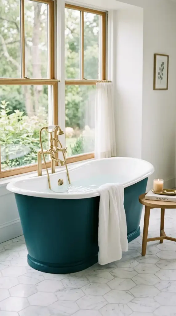 Teal Statement Bathtub