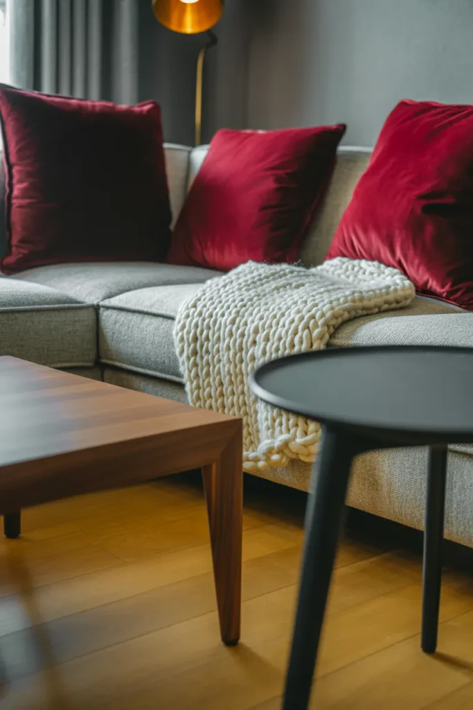 Velvet Red Cushions