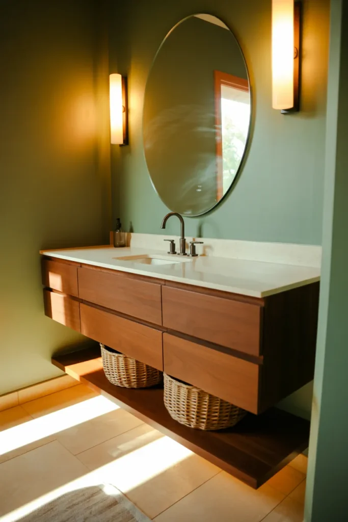 Walnut Floating Vanity