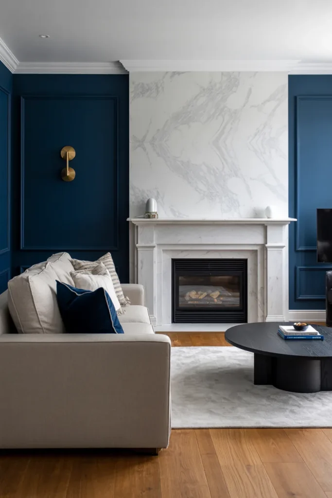 White Marble Fireplace