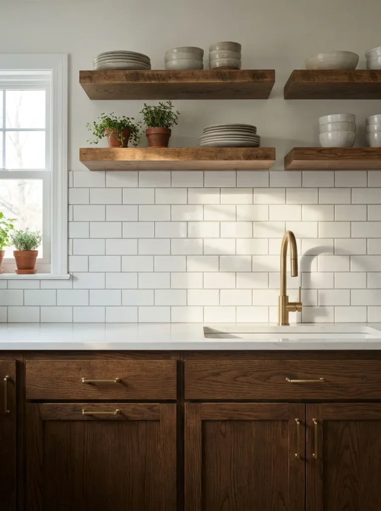 White Subway Tile Backsplash