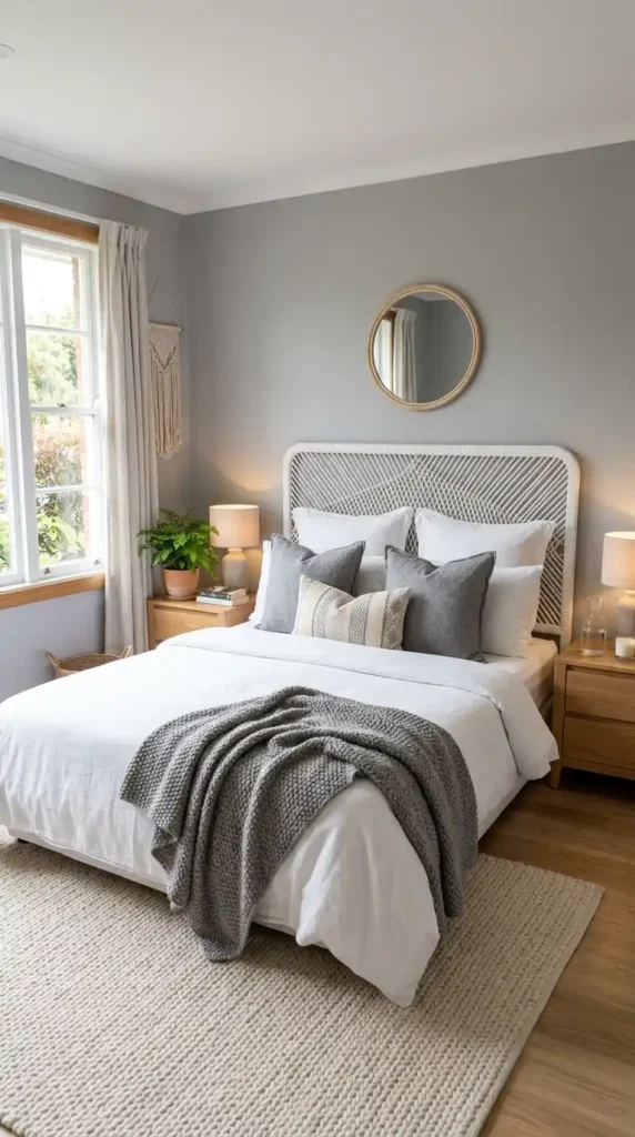 White Woven Headboard