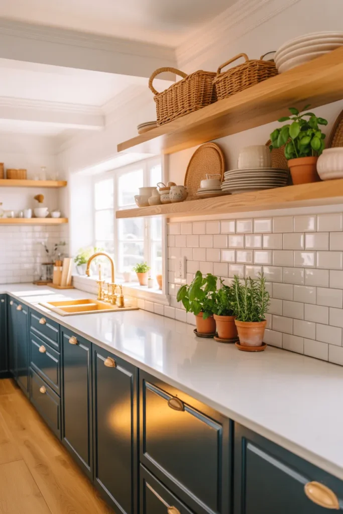 Wood Open Shelving
