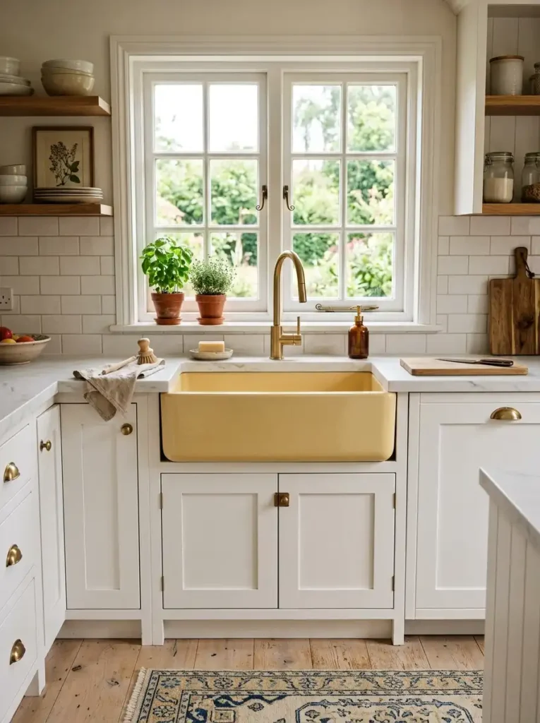 Yellow Farmhouse Sink