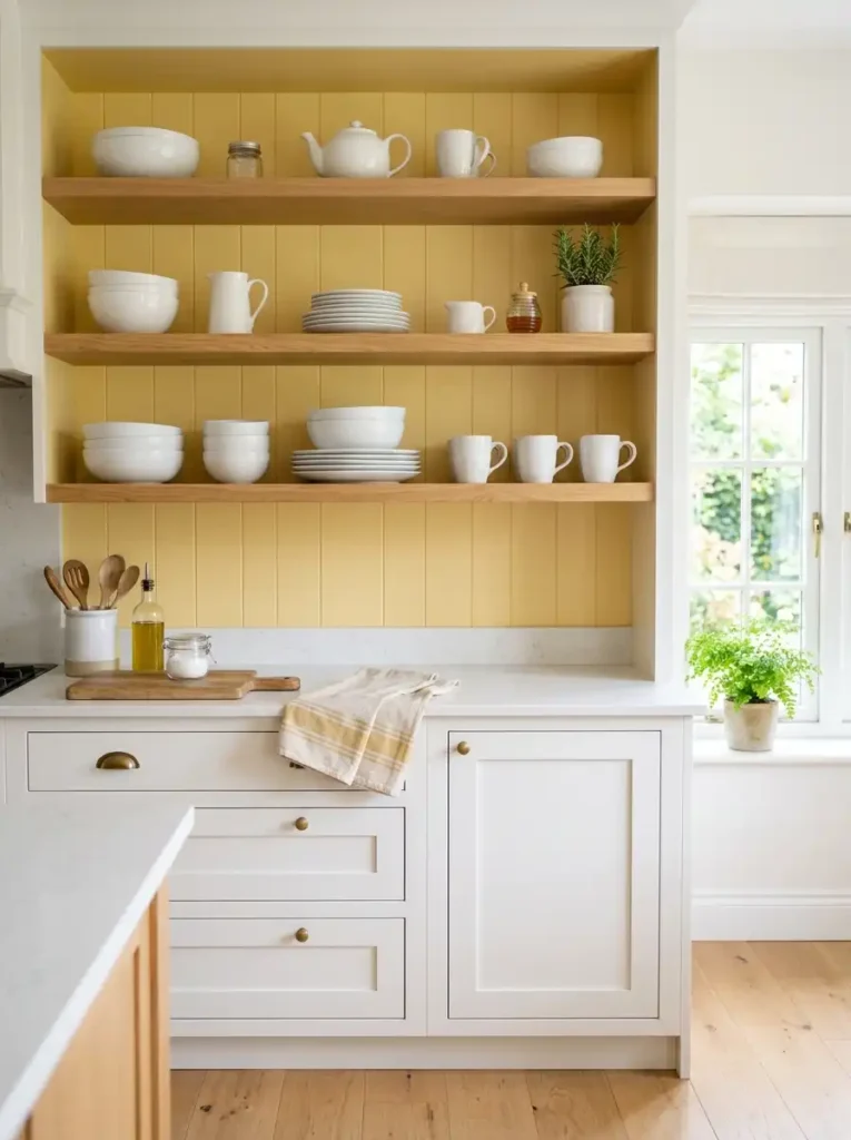 Yellow Open Shelving