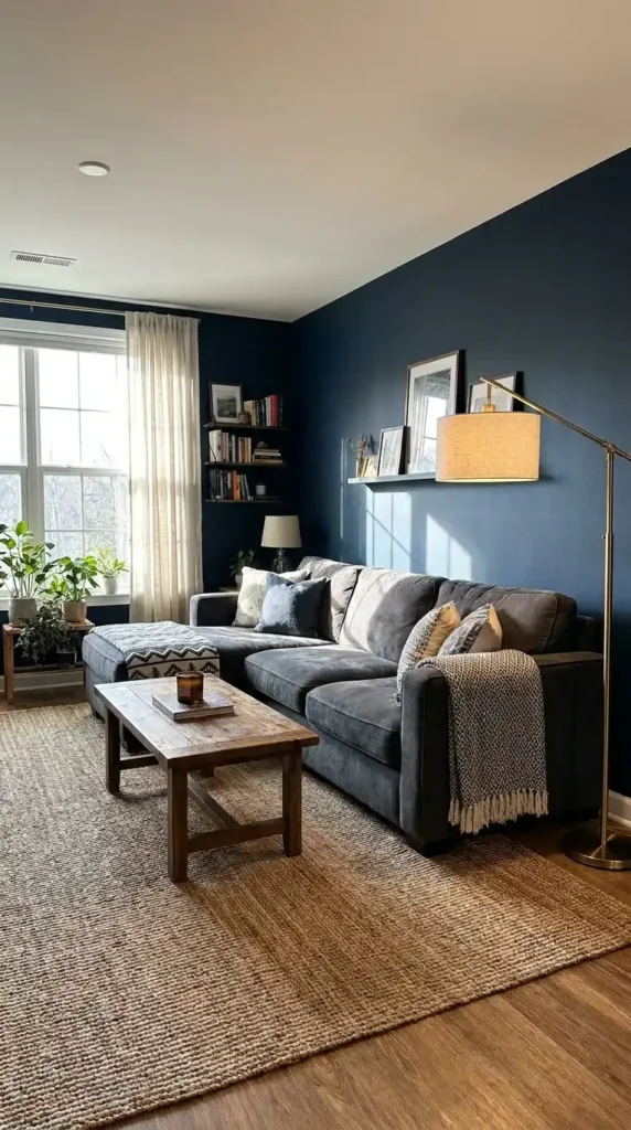 Navy Accent Wall