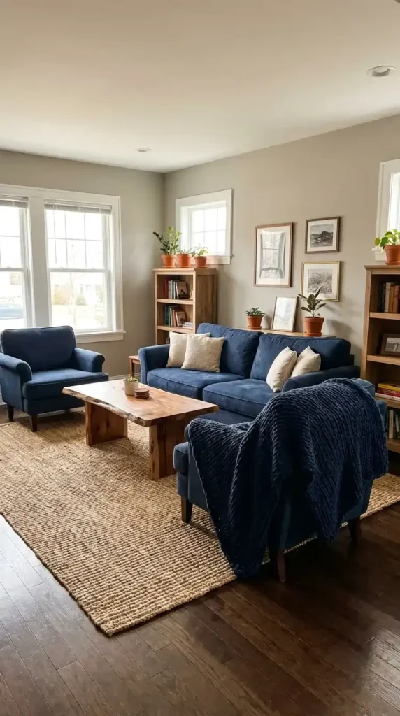 Navy and Wood Combo